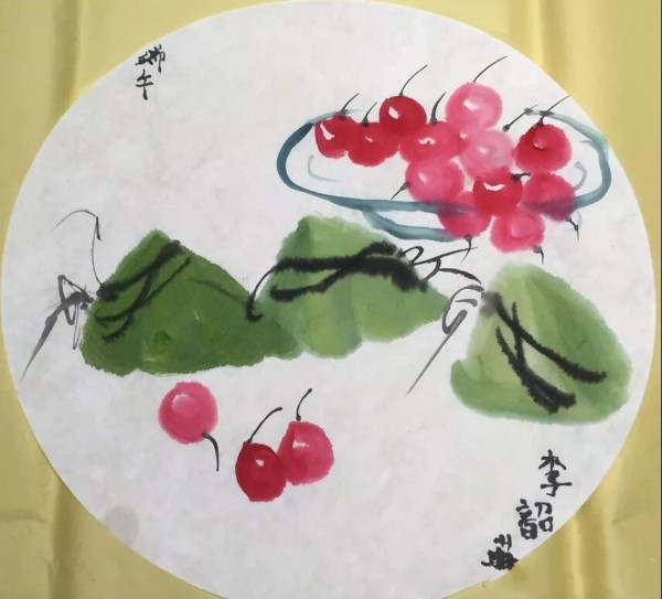 Sharing of Chinese painting works for children during Dragon Boat Festival with ink rice dumplings