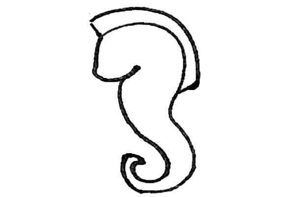 Children learn to draw seahorses easily