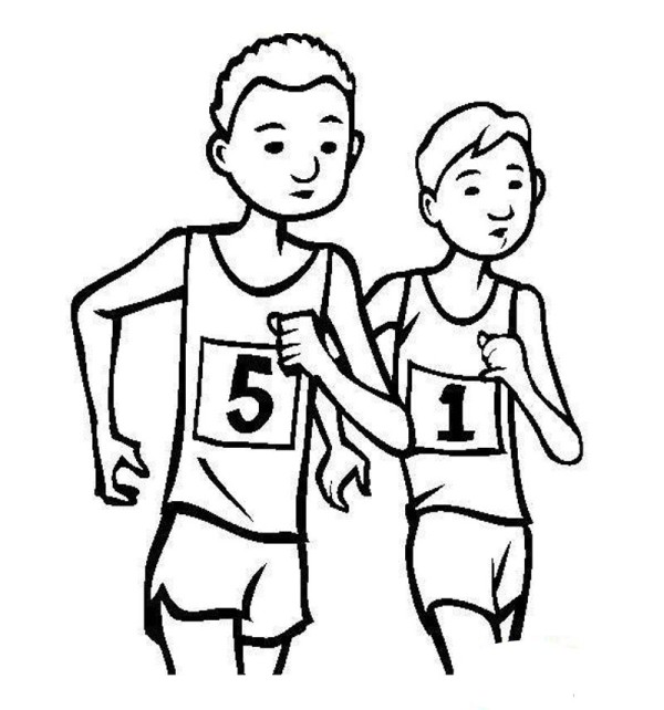 Simple drawing of walking competition