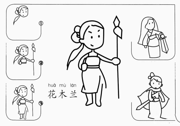 How to draw Mulan