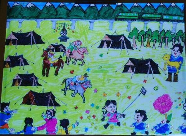 A complete collection of childrens drawings for outings during Qingming Festival - the ease of the festival