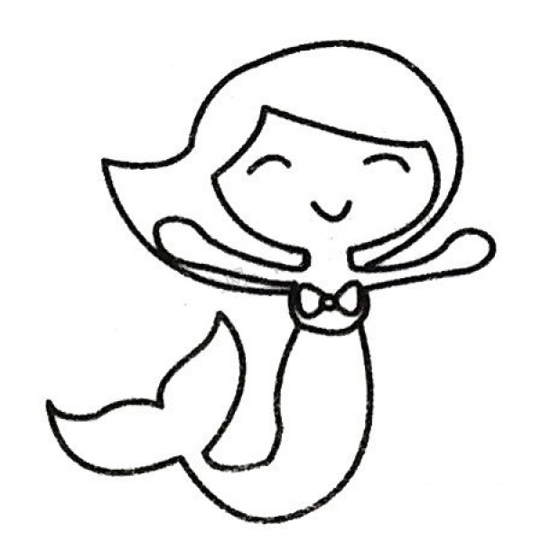 Complete collection of simple mermaid drawings and drawing steps