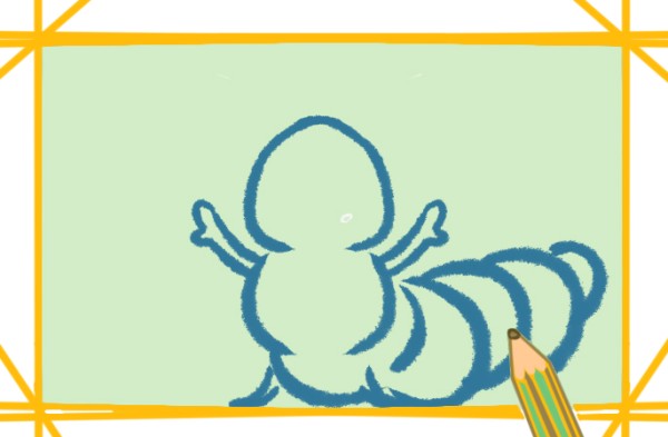 How to draw a green caterpillar