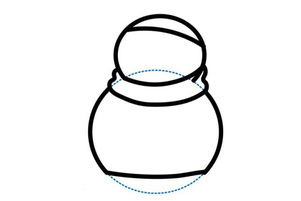 How to draw a snowman with simple strokes