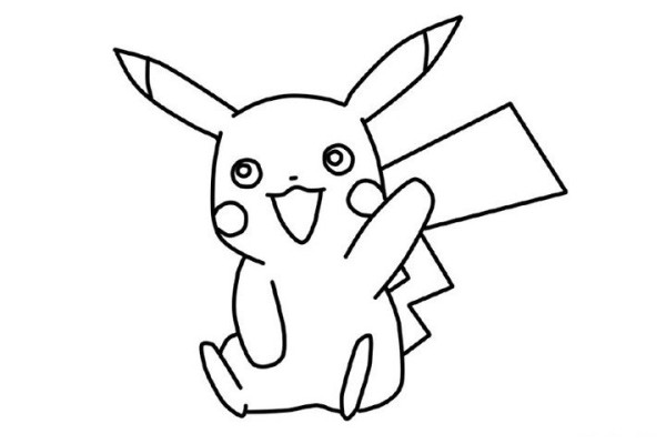 Simple drawing tutorial, step by step drawing of Pikachu