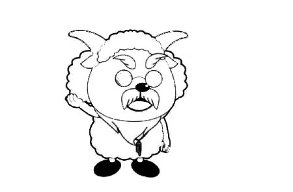 Simple drawing pictures of slow sheep