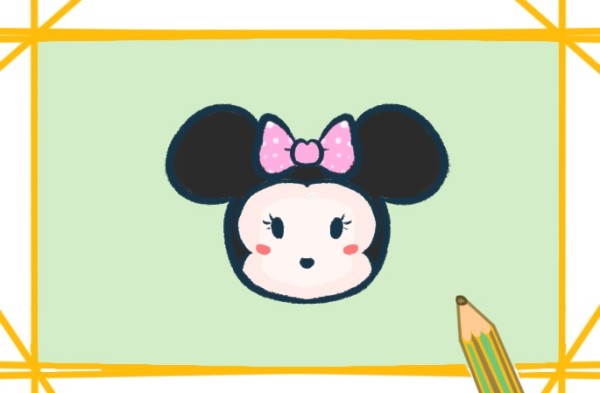 Beautiful Minnie simple drawing