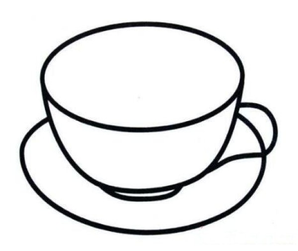 How to draw a simple tea cup