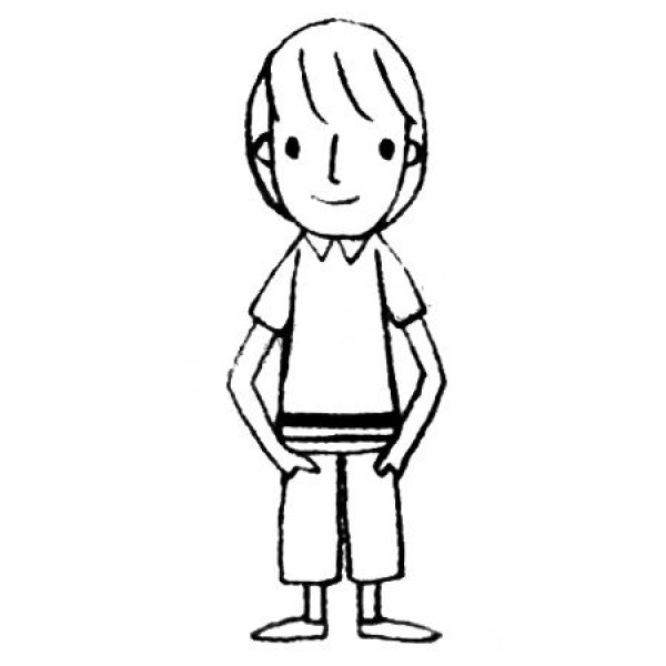 Five simple ways to draw little boys