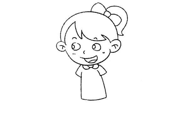 Simple drawing tutorial of a well-behaved little girl