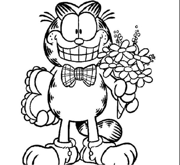 Collection of simple drawings of cartoon animals Garfield simple drawings