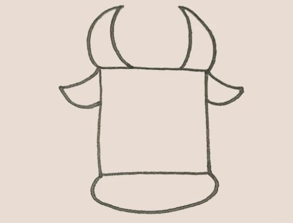 Simple drawing of cow