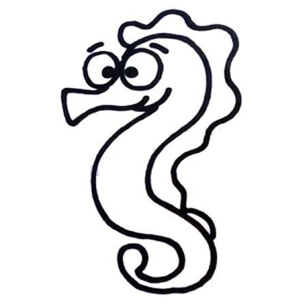 Learn to draw a seahorse video tutorial