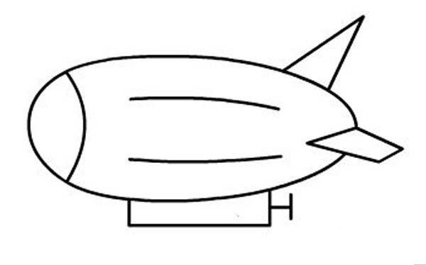 Kindergarten simple airship simple strokes picture