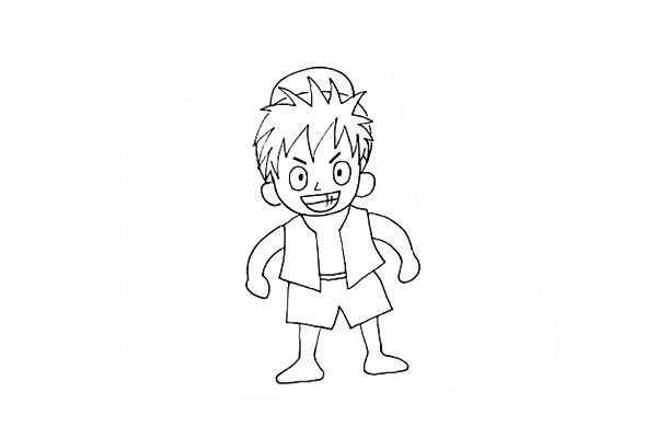 How to draw Luffy in One Piece