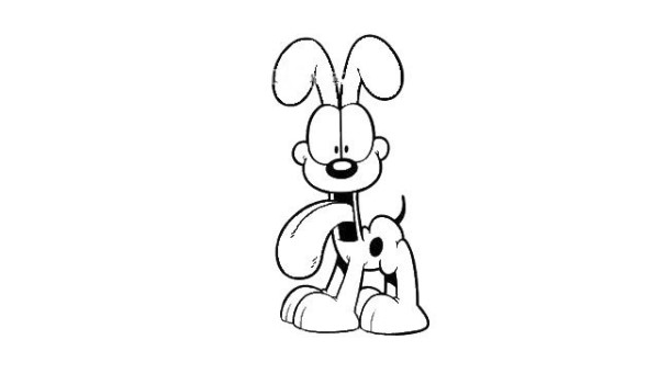 Learn to draw Odie from Garfield step by step