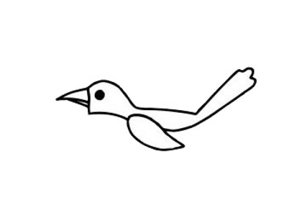 Very popular simple drawing of magpie