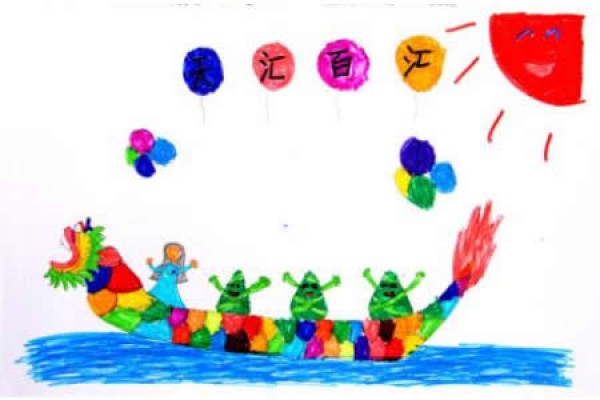 Dragon Boat Festival Zongzi Childrens Drawing-Happy Little Zongzi