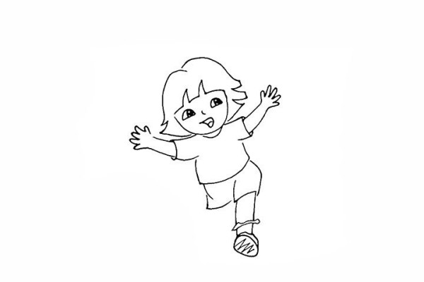 How to draw Running Dora