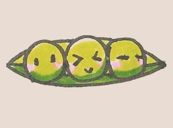 Simple drawing of peas