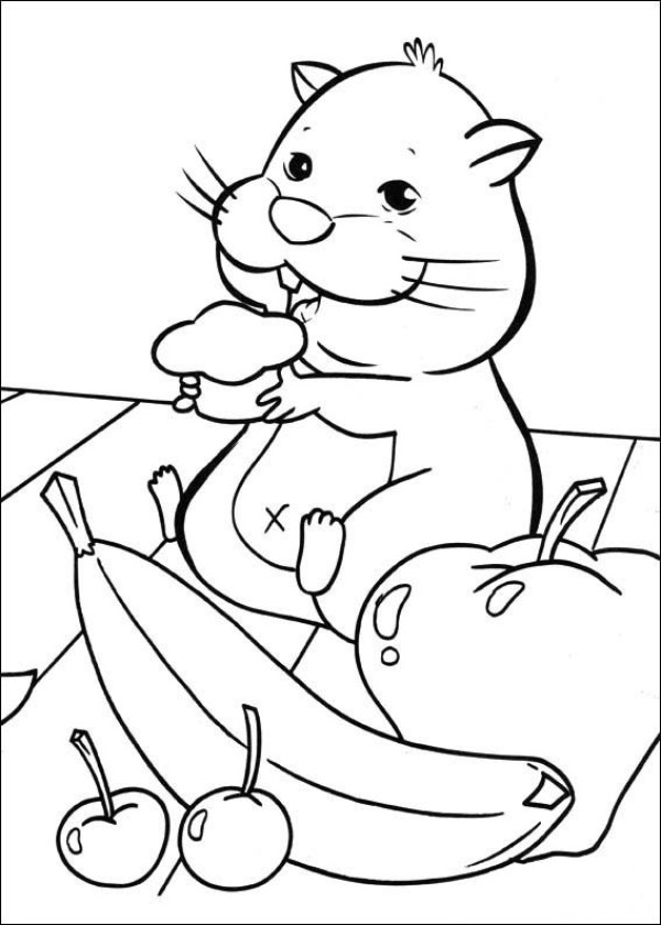 Cartoon Characters Simple Drawing Hamster Butler Simple Drawing Picture 3