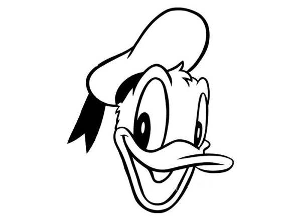 Donald Duck cartoon avatar simple drawing