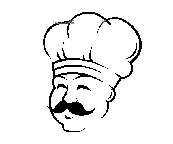 A set of chef avatar simple drawing pictures