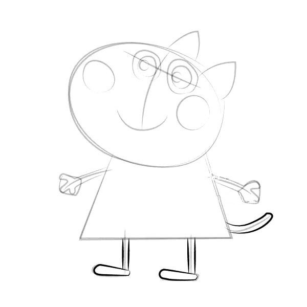 Peppa Pigs Puppy Ding Kais Simple Drawing