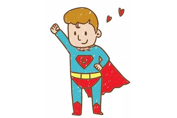 Handsome Superman simple drawing pictures