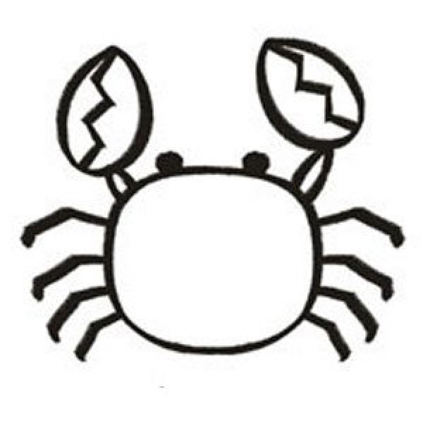 Simple drawing of delicious crabs