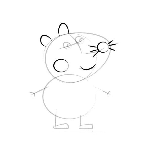 Peppa Pig and Simon the Squirrel Simple Drawing