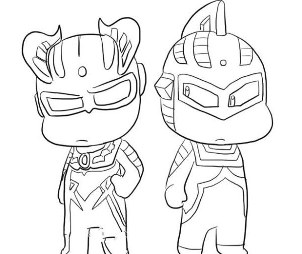 Q version of Ultraman Seven and Ultraman Zero, father and son