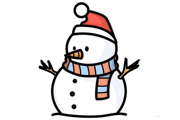 How to draw a snowman with simple strokes