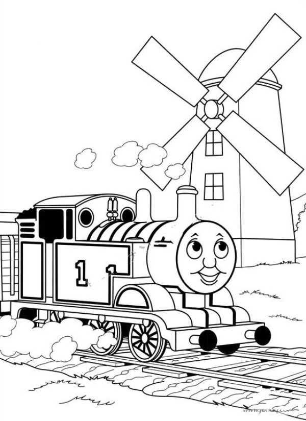 Simple and beautiful Thomas coloring pictures