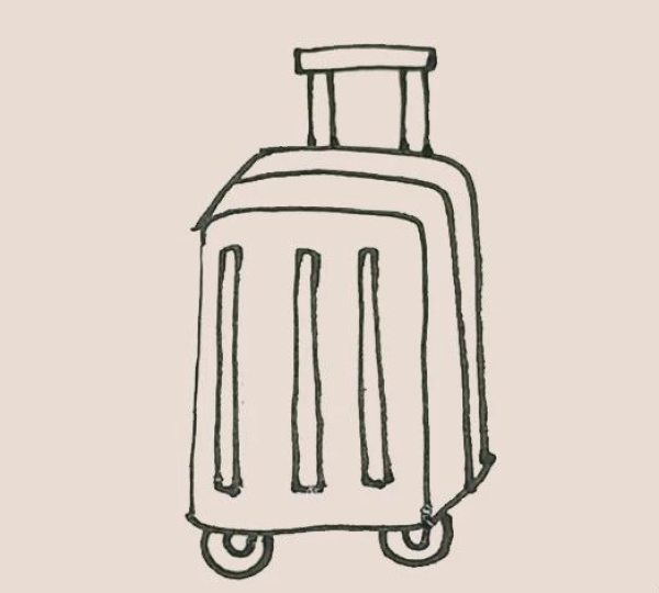 Simple drawing of suitcase