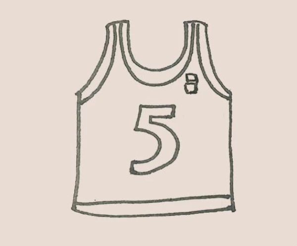 Simple drawing of vest