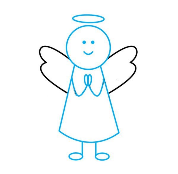 Simple little angel drawing tutorial