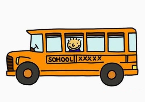 How to draw a school bus