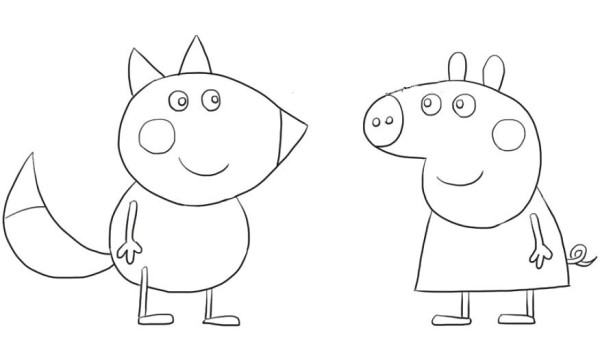 Peppa Pig and Freddy Fox