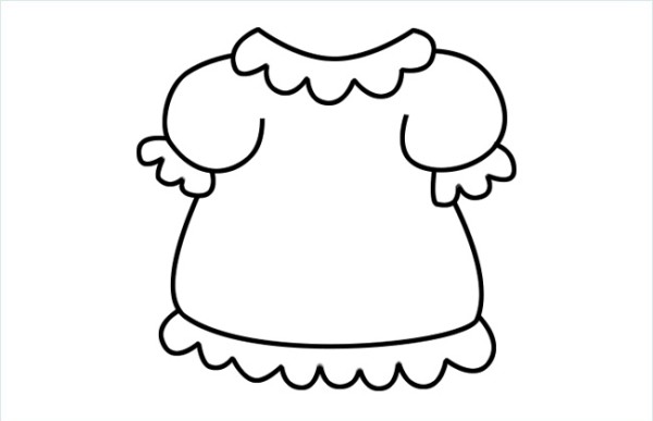 Cute little skirt simple drawing includes steps