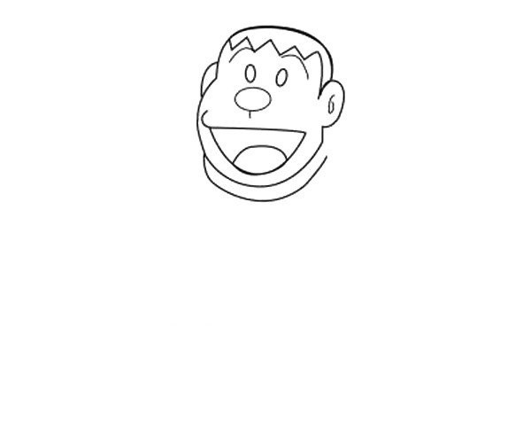 Doraemon animation character Fat Tiger simple drawing