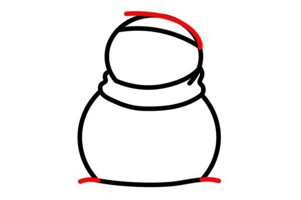 How to draw a snowman with simple strokes