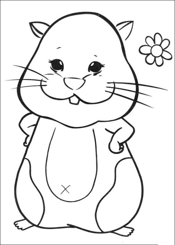 Cartoon Characters Simple Drawing Hamster Butler Simple Drawing Picture 4