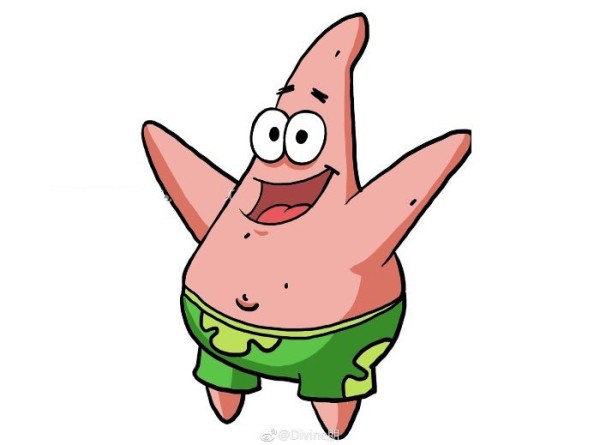 Simple strokes drawing tutorial of Patrick Star