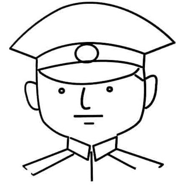 Police avatar simple strokes