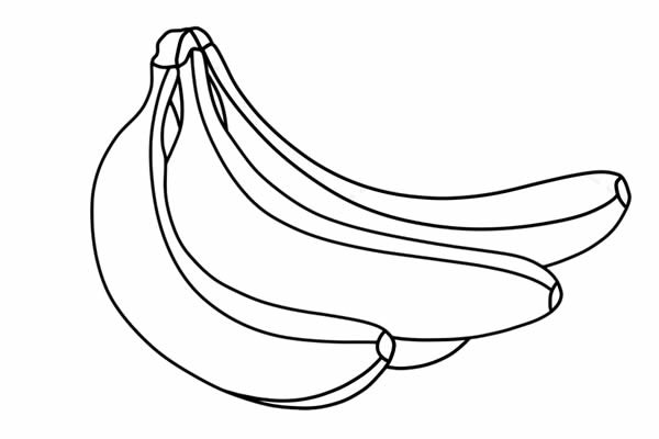 Simple drawing of sweet and soft banana