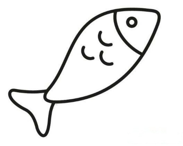 How to draw a super simple fish for young children