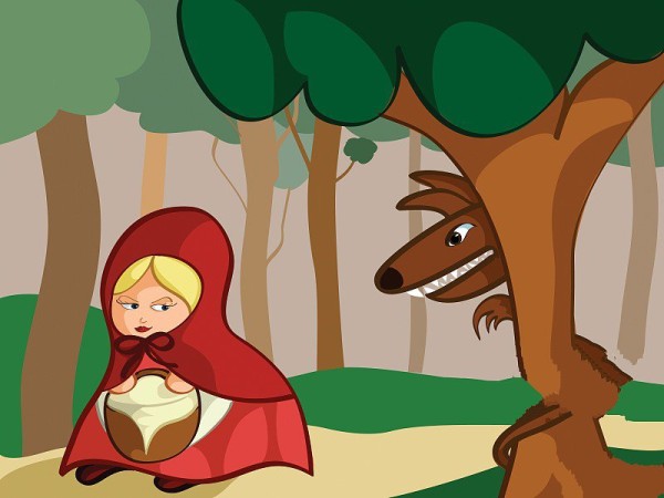 Little red riding hood illustration design picture