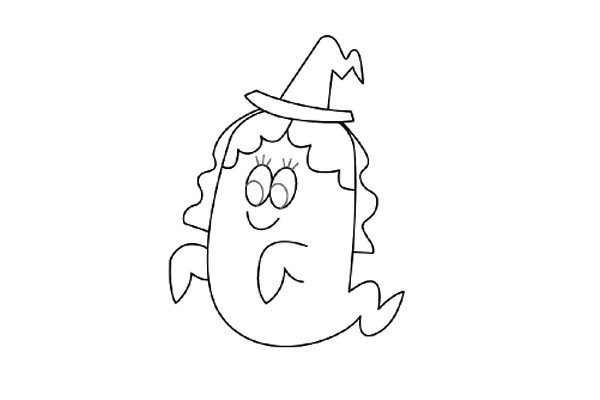 Learn to draw Halloween ghost 6