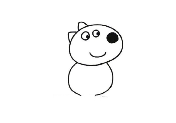 Draw Danny the puppy from Peppa Pig